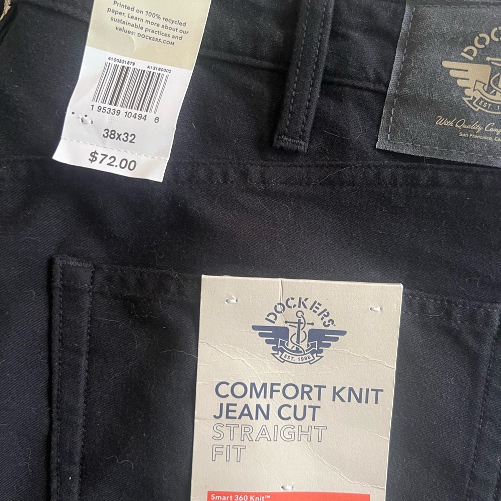 Mens Dockers Comfort Knit Jean Straight Fit, 38X32, NWT - Picture 2 of 5